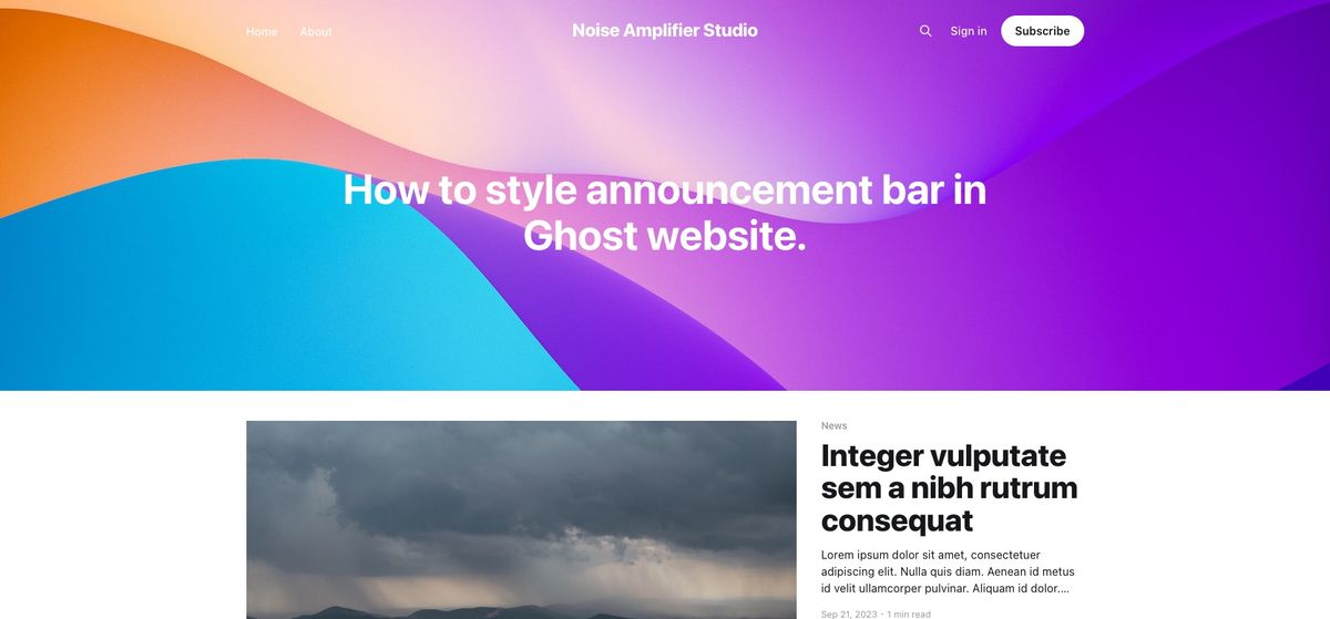  Basic Ghost website powered by Casper template. 